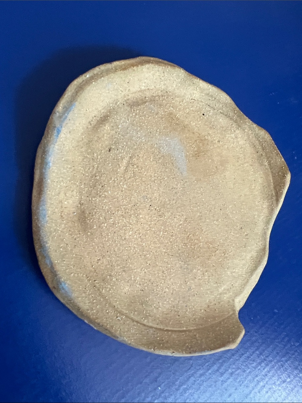 Handmade Sandstone Ceramic Trinket Dish in Beige